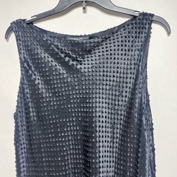 Maria Pinto Bubble Hem Boatneck Midi Black Dress 10 - Picture 6 of 13